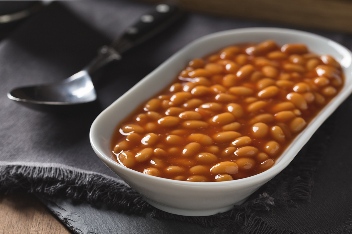 Stockfoto - Baked beans in a bowl