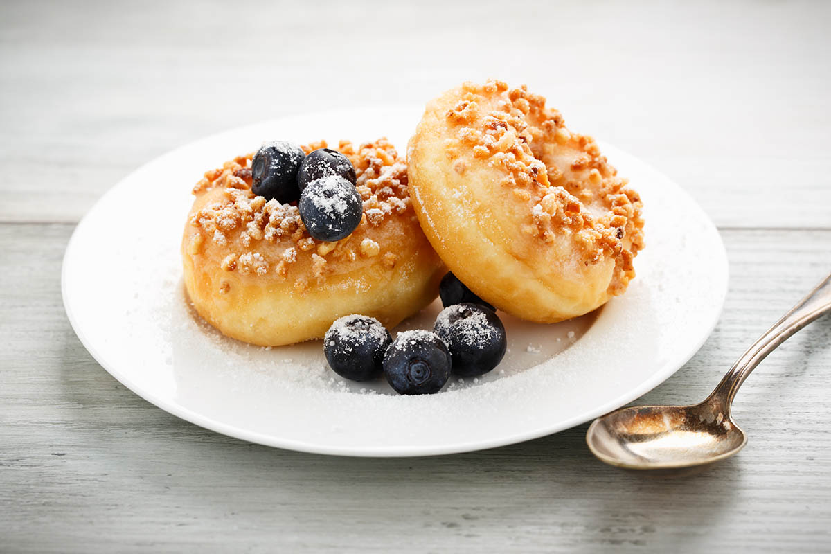 Stockfoto - Donuts with blueberries