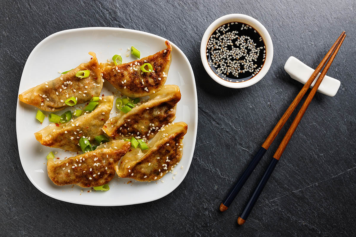 Stockfoto - Gyōza - Japanese dumplings