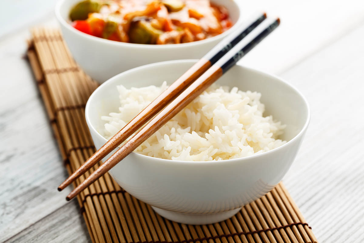 Stockfoto - Rice in a Chinese dishware